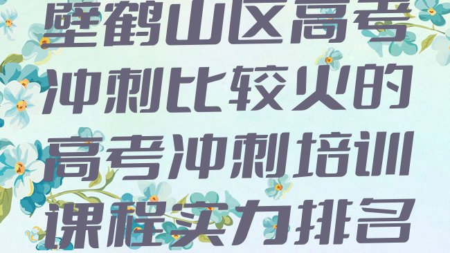 十大2025年鹤壁鹤山区高考冲刺比较火的高考冲刺培训课程实力排名名单排行榜